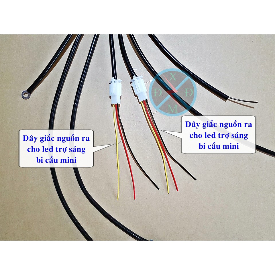 Mạch Passing - On/Off/On cho Bi Cầu Led Mini - Bộ dây Rơle cầu chì