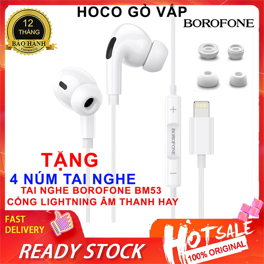 ⚡NowShip⚡ Tai Nghe Hay Bluetooth Hoco BM53 Cổng Lightning cho IPhone 6 6s Plus 7 8 Plus X XR 11 11 Pro 11 Promax IPad