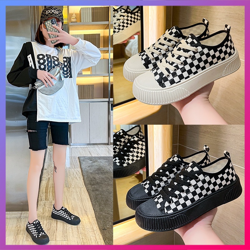 NEW Giày thể thao vans caro Giày thể thao nữ đi học sneaker, giay caro