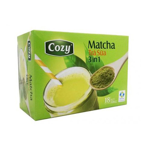 Trà Sữa Matcha Cozy Hòa Tan 3 trong 1 - 18 gói