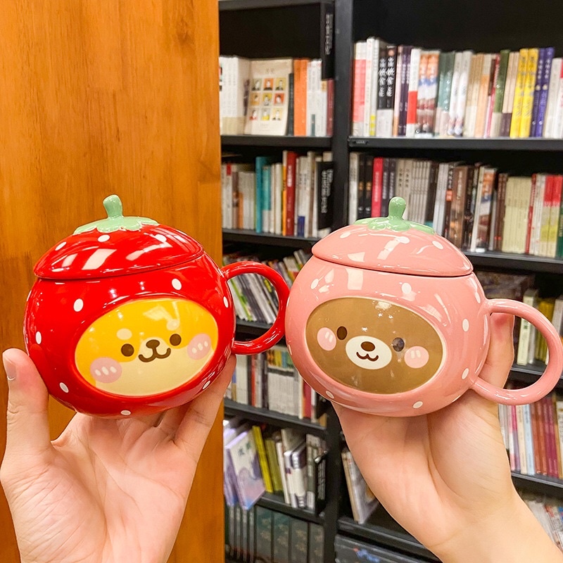 Ly Sứ Kiểu Nắp Trái Dâu Xinh Xắn