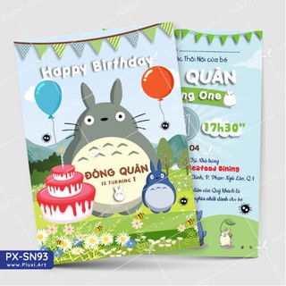 Thiệp thôi nôi –  Sinh nhật totoro theo yêu cầu Pluxi (PX-PN93)