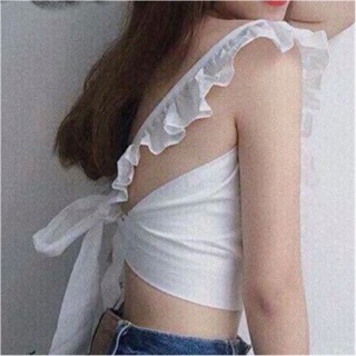 Áo croptop bèo nhún