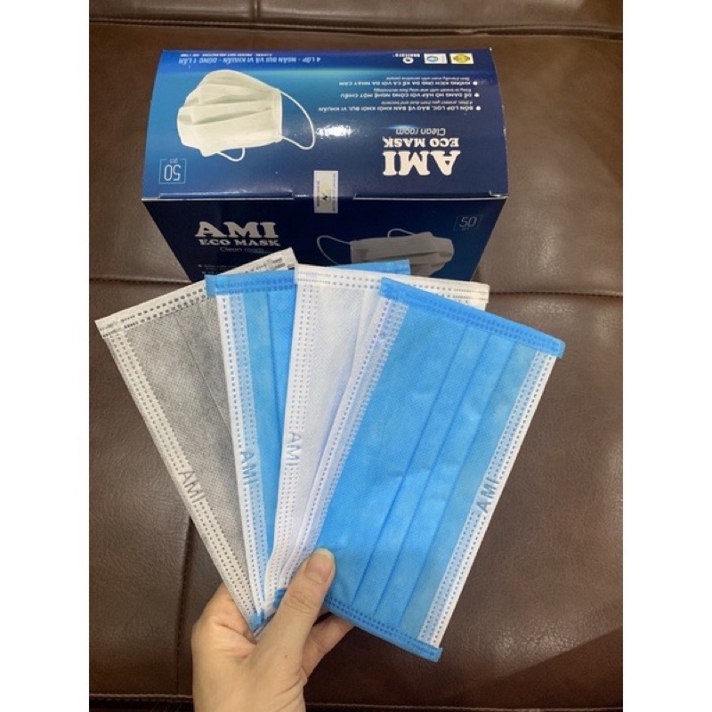 Khẩu trang y tế Ami 4 lớp hộp 50 cái | BigBuy360 - bigbuy360.vn