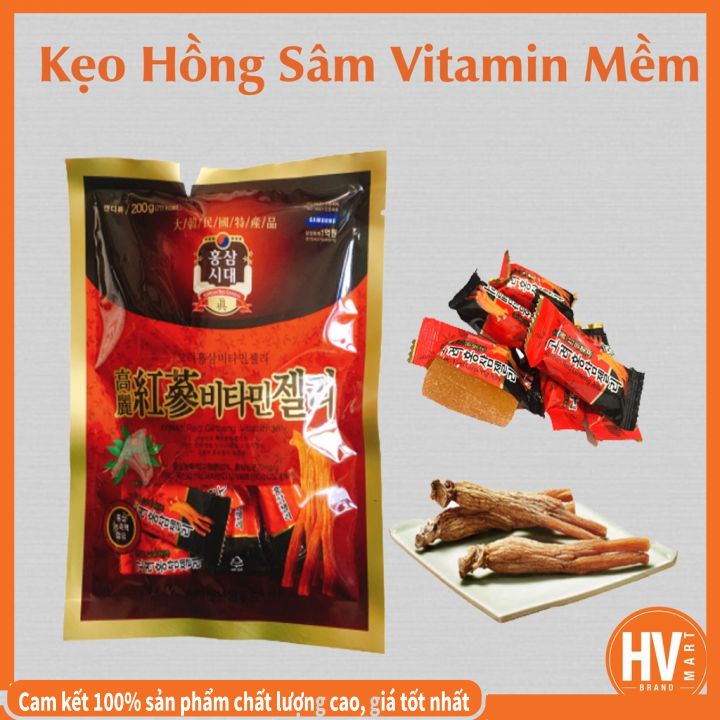 [KHUYẾN MẠI SỐC ] Kẹo Hồng Sâm Cheonnyeonae Food Gói 홍삼시대 - Thơm Ngon, Bổ Dưỡng