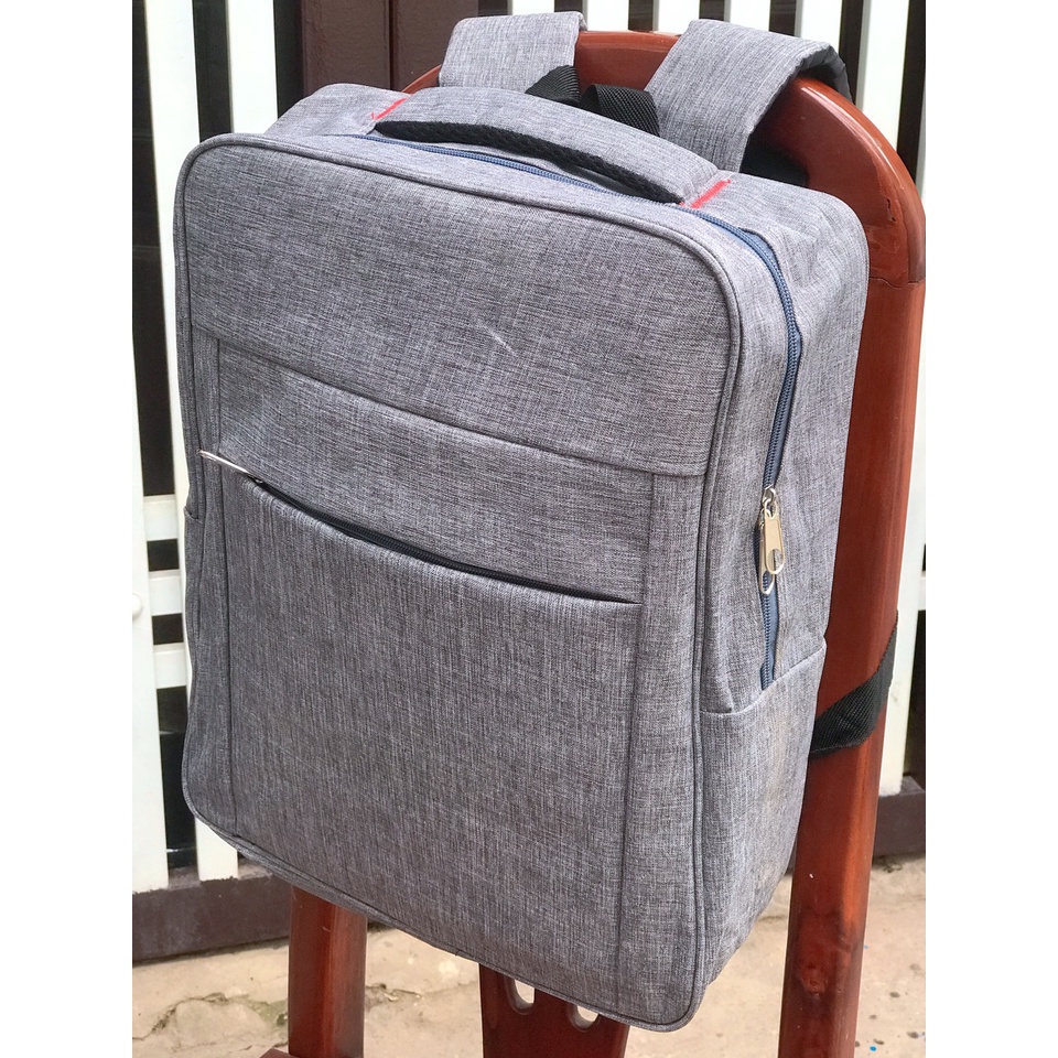 Balo Laptop, Cặp Đựng Máy Tính Cá Nhân Kích Thước 15.6 inch Dày Đẹp Và Chống Sốc Giá Rẻ ( XÁM THƯỜNG)