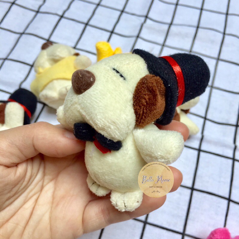 Móc Khoá Thú Bông Gấu Bông Chó Bông Thỏ Bông Vịt Bông Ếch Bông Dễ Thương Cute Nhiều Màu - Ảnh chụp thật