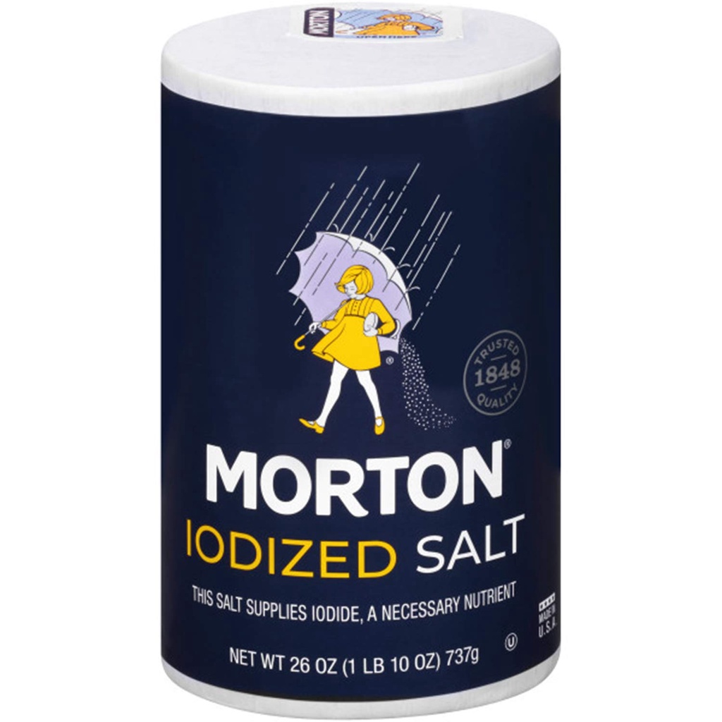 MUỐI I-ỐT Morton Salt, Iodized 737g (26oz)