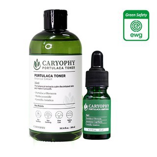 Combo Nước hoa hồng và Serum giảm mụn thâm Caryophy Portucala (Toner 300ml + Serum 10ml) Tammy Store