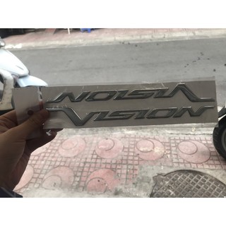 Tem chữ nổi xe máy HONDA VISSION - MÀU BẠC (giá 2 cái )