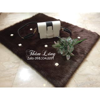 Thảm lông chụp ảnh màu nâu socola