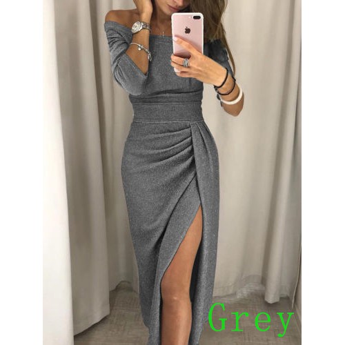Đầm trễ vai tay dài thiết kế ôm sát quyến rũ | BigBuy360 - bigbuy360.vn