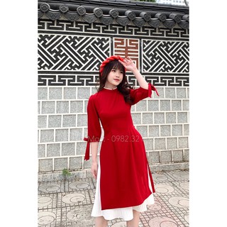 [THE MOST] Set ÁO DÀI Sắc Xuân Nơ tay