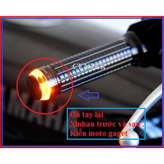 freeship 40k ] [ Giá 1 cặp ] Gù tay lái & xinhan trước sau có đèn mẫu moto gaget Ct8