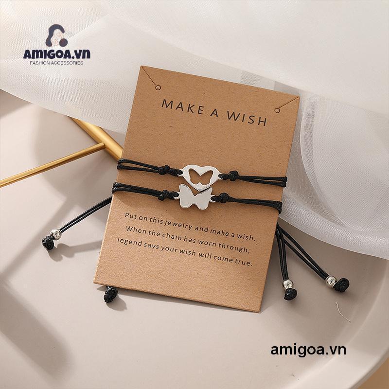 ✨✨Set 2 Vòng cổ / Vòng Tay / Vòng cổ Mặt Hình Bướm / Trái Tim Bằng Thép Không Gỉ Thời Trang Cho Cặp Đôi