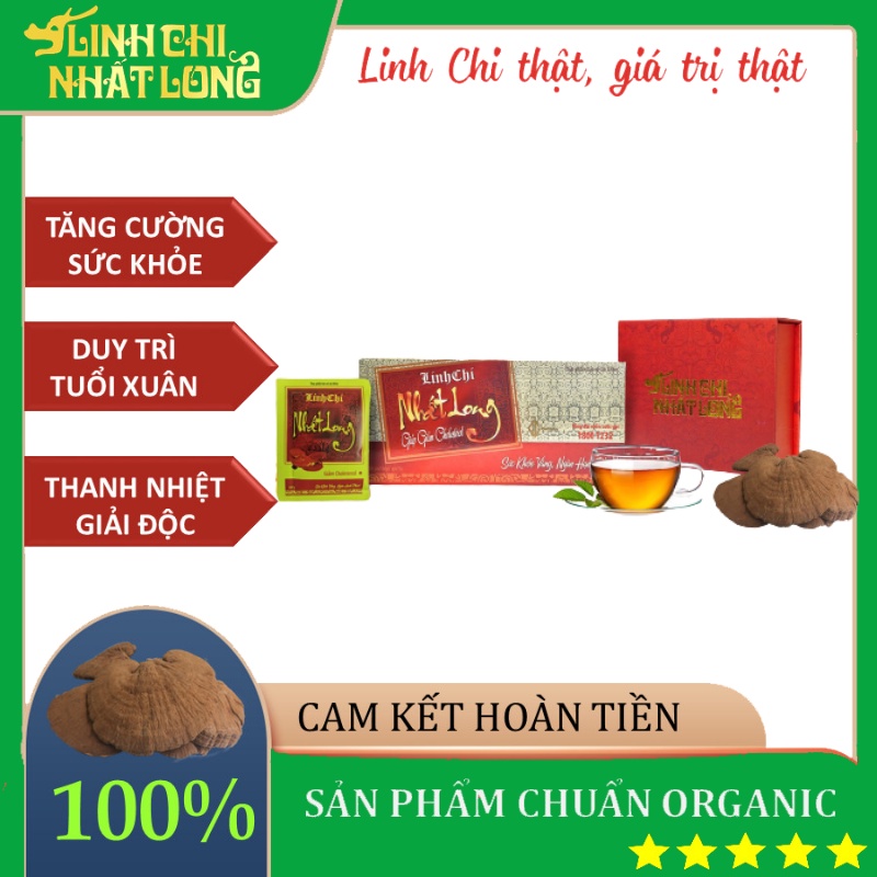 Cao Khô Linh Chi Nhất Long Chính Hang Thượng Hạng Còn Nguyên Bào Tử Dạng Trà Hòa Tan Hộp 30 Gói Quà Tặng Cao Cấp