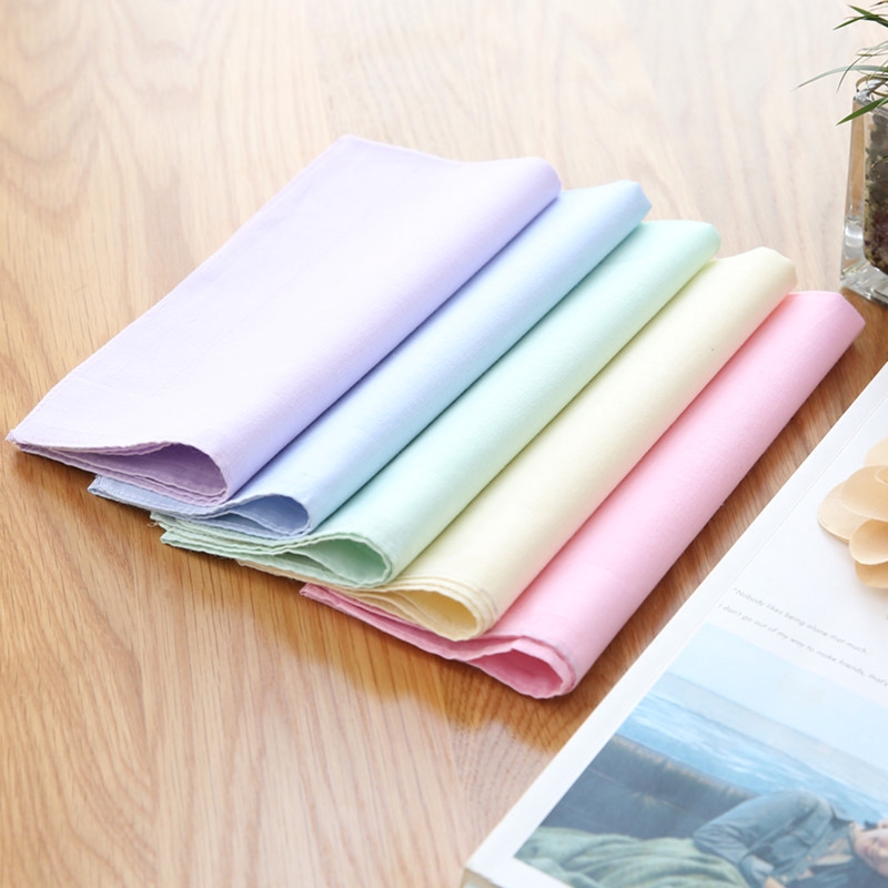 Khăn tay cotton màu trơn 40 * 40cm cho nữ