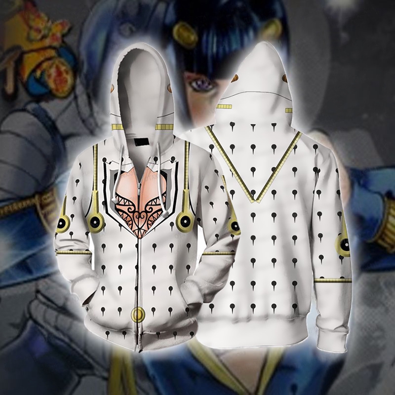 Áo Khoác Hoodie Dài Tay In Hình Jojo 's Bizarre Adventure Đẹp Mắt