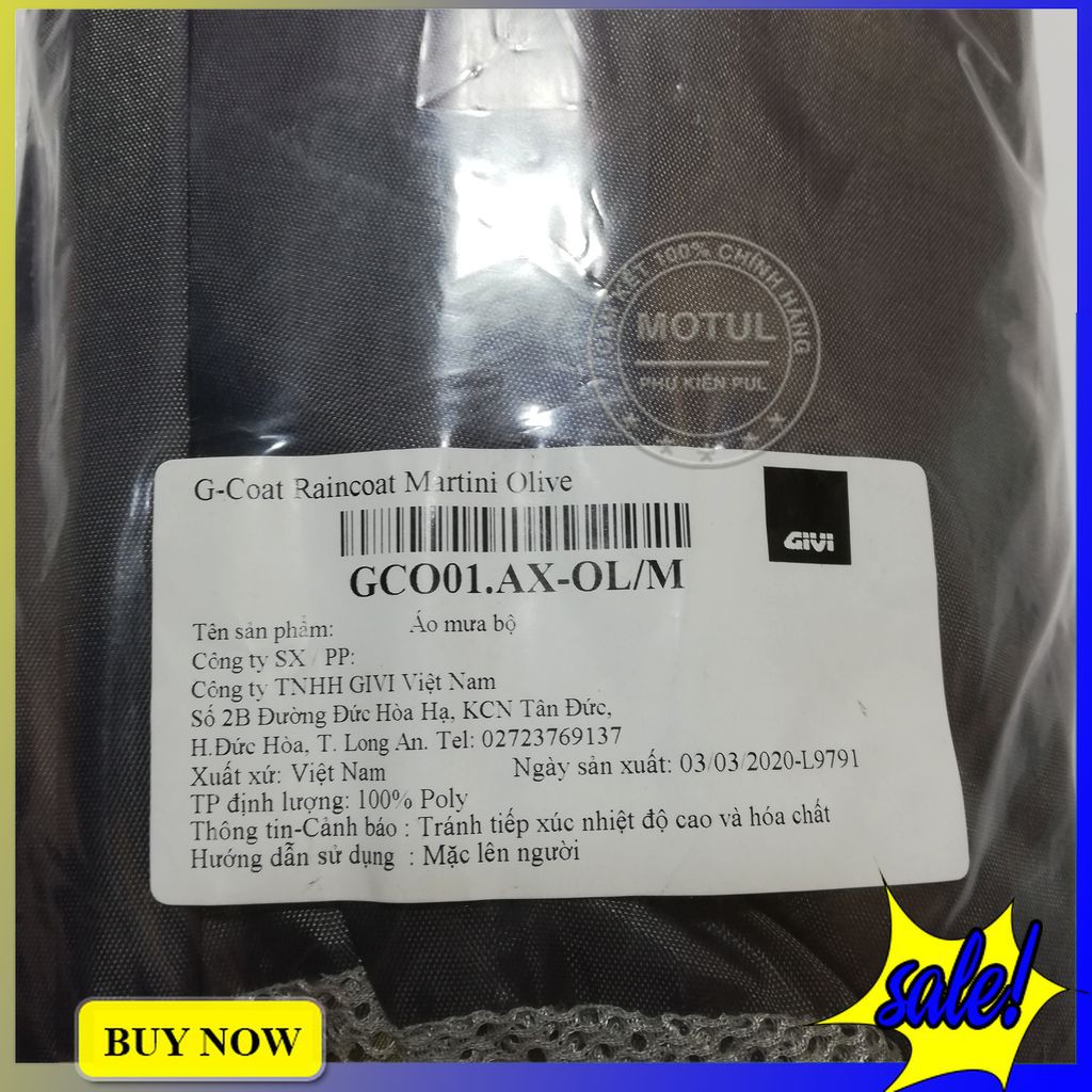 Áo Mưa Givi GIVI GCO01 G-COAT Chính Hãng