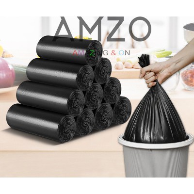 Bộ 3 CUỘN 1KG TÚI ĐỰNG RÁC ĐEN AMZO - 4 SIZE