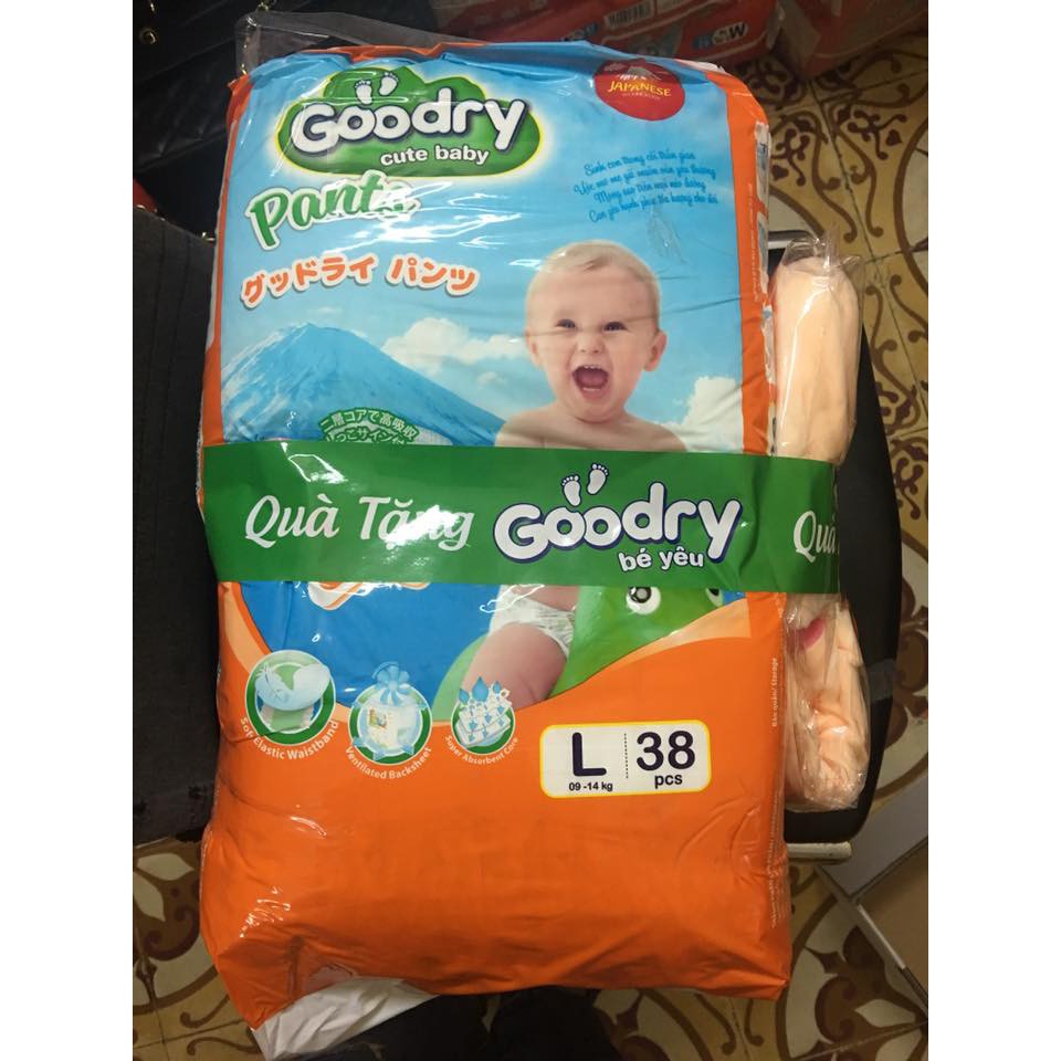 Combo 2 bịch đại tã quần Goodry M42,L38,XL34