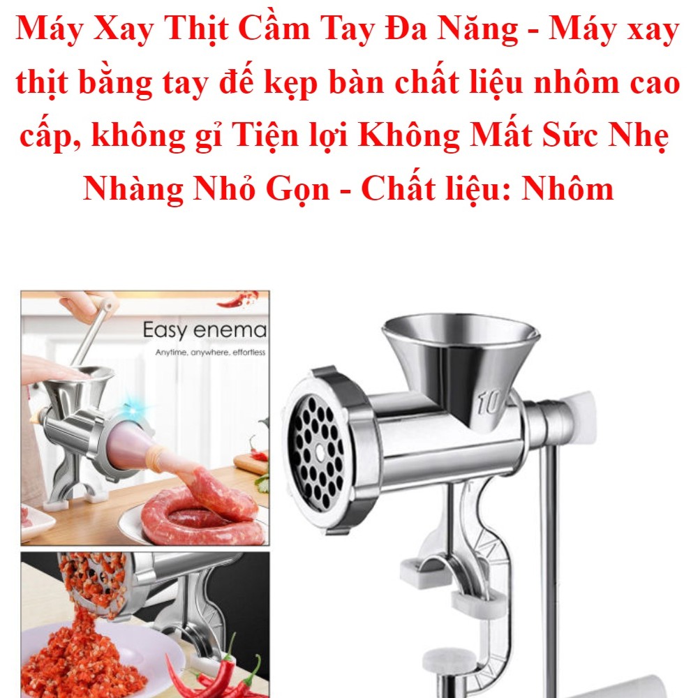 GIÁ SỈ Máy xay thịt bằng tay đế kẹp bàn𝑲𝑯𝑶̂𝑵𝑮 𝑹𝑰̉  chất liệu nhôm cao cấp, không gỉ 5731