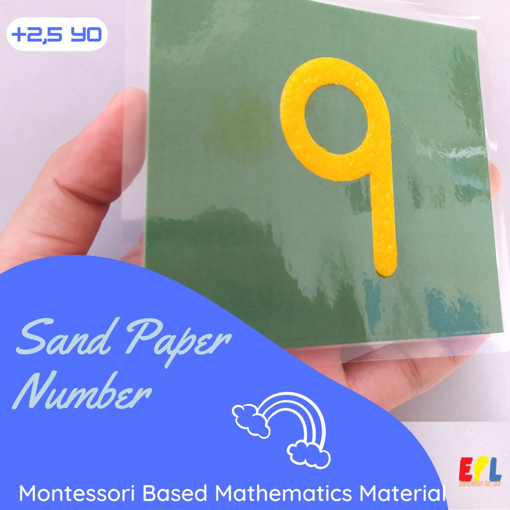 Giấy Nhám Hình Số Efl Theo Phương Pháp Montessori