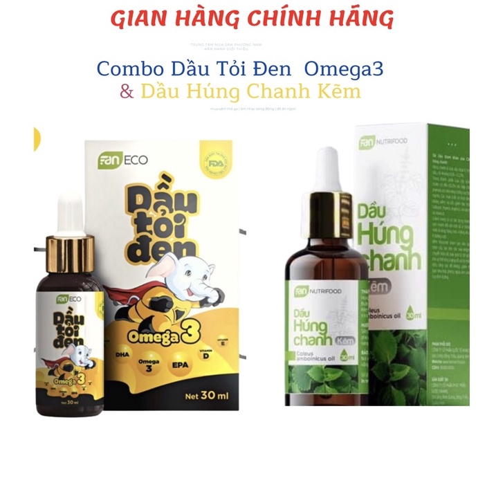 Combo Dầu Tỏi Đen & Dầu Húng Chanh Kẽm