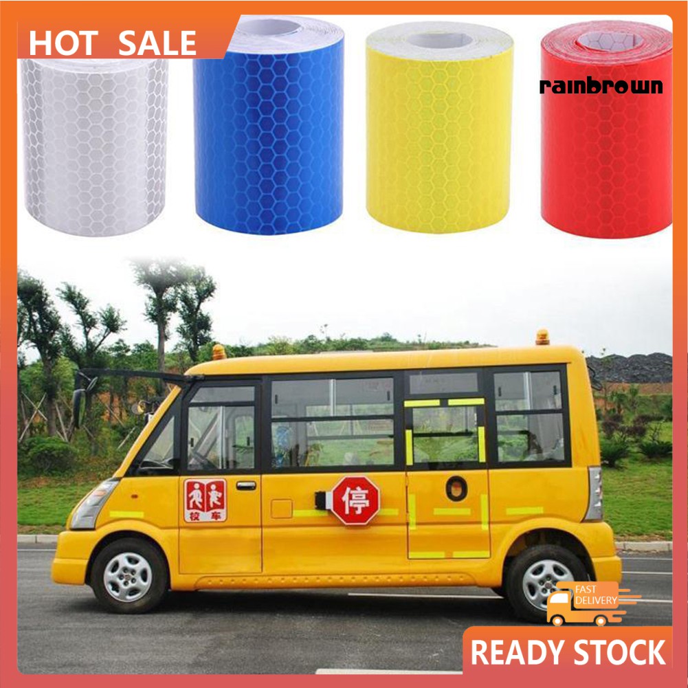 Cuộn băng dính phản quang 1m X 5cm cảnh báo an toàn thích hợp cho xe hơi