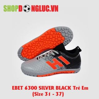 GIÀY ĐÁ BÓNG TRẺ EM EBET 6300 SLIVER/BLACK