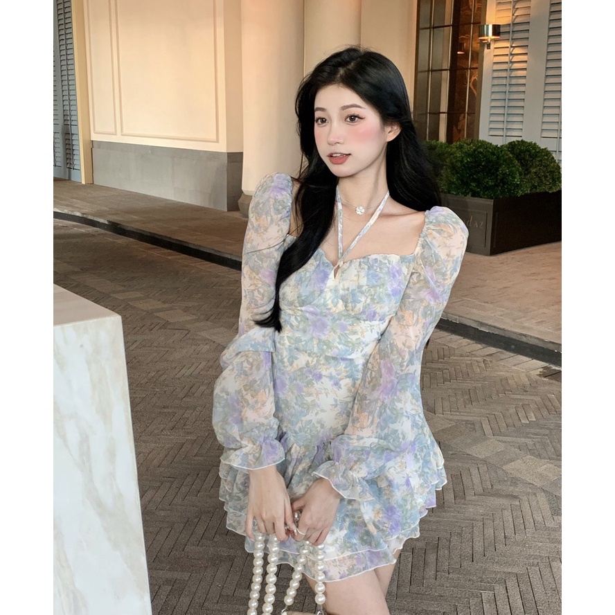 Váy hoa ulzzang tiểu thư bánh bèo