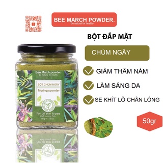 Bột lá chùm ngây đắp mặt 50gr bee march