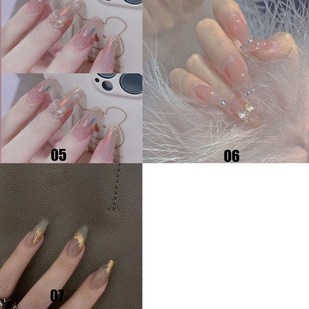 Hộp 24 Móng Tay Giả Che Phủ Toàn Diện Trang Trí Nghệ Thuật