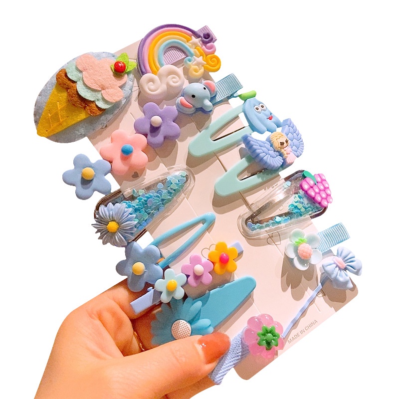 Kẹp Tóc Hình Hoa/Trái Cây/Cầu Vồng Phong Cách Mới