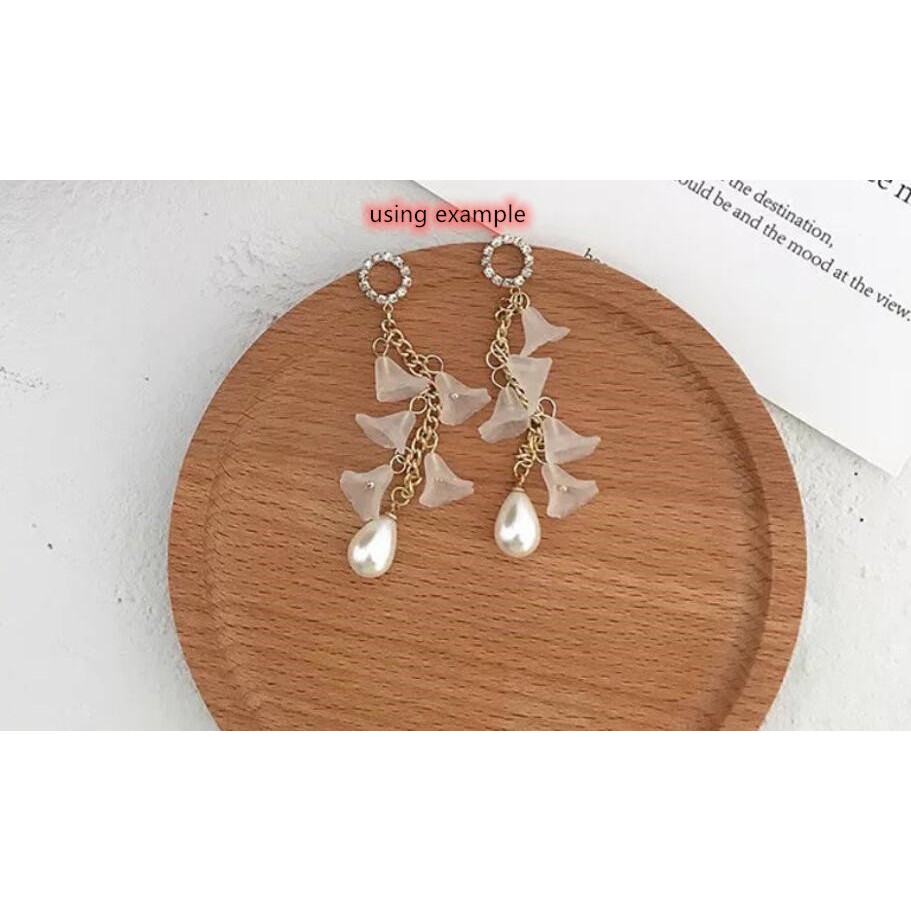 Set 100 Hạt Xỏ Lỗ Làm Trang Sức Bằng acrylic 10x12mm y1419 diy