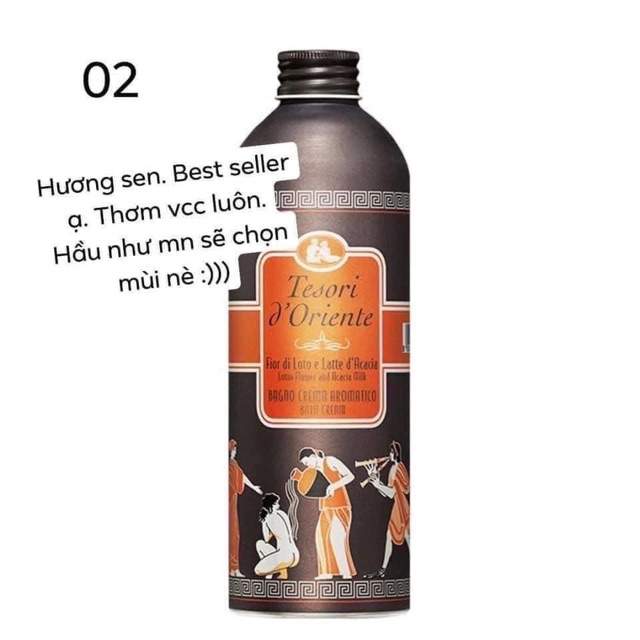 [Mã COS1901 hoàn 8% xu đơn 250K] Sữa tắm Tesori D’Oriente 500ml hương nước hoa | BigBuy360 - bigbuy360.vn