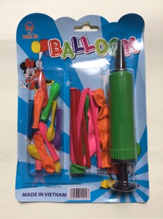 Vĩ đồ chơi bong bóng & ống bơm