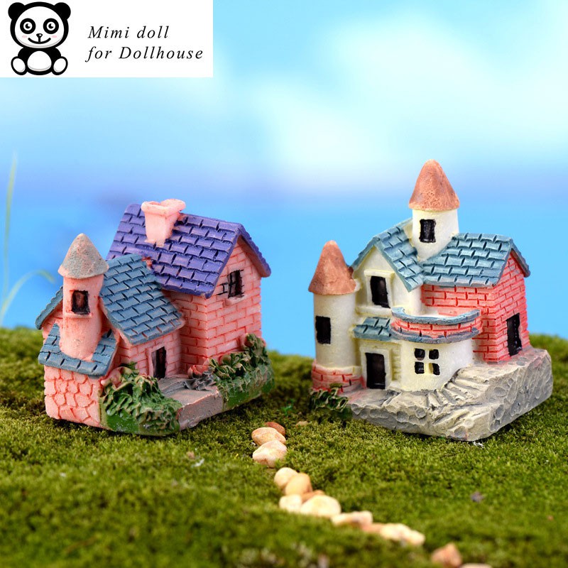 02 Lâu đài trang trí nhà búp bê tiểu cảnh cao 2.5 cm Minidoll