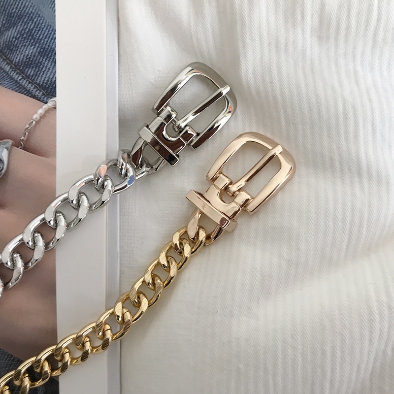 Dây Xích Kim Loại Đeo Thắt Lưng Phong Cách Hiphop Đơn Giản Thời Trang