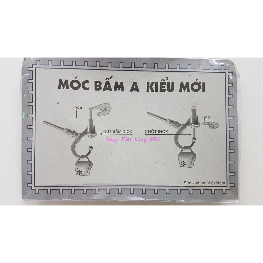 Móc bấm treo đồ xe máy loại 1