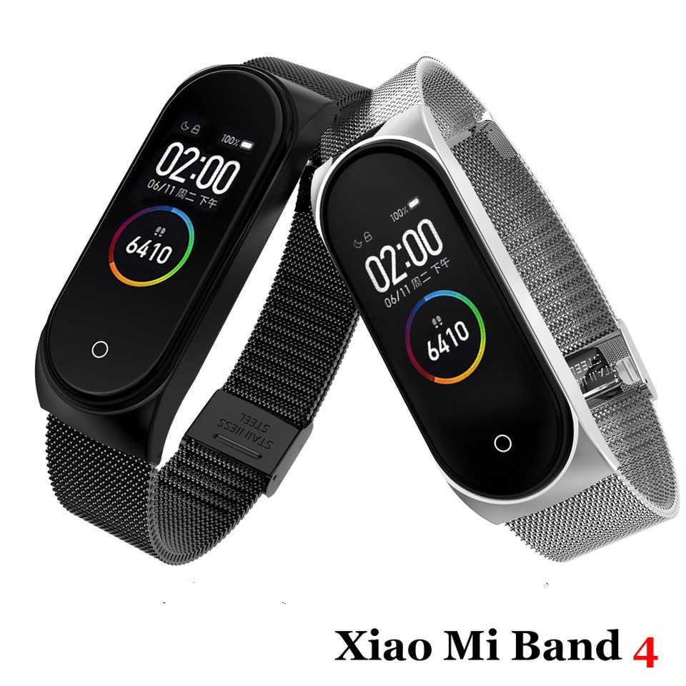 Dây đeo miband 4 chất liệu Thép | day deo thep cho mi band 4