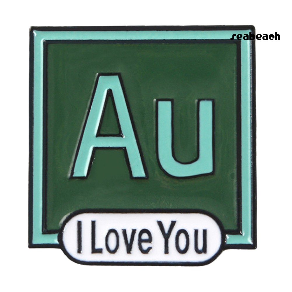 ps/PS AI PR AU Photoshop Illustrator Brooch Pin I Love You Shirt Lapel Enamel Badge