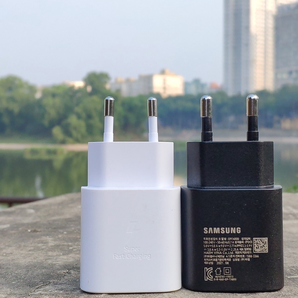Bộ sạc cáp Samsung 25W chính hãng, chuẩn zin dùng cho Galaxy Note 10, Note 10 plus, Note 20, S20, S21...