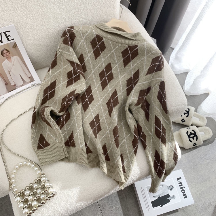 Thời trang mùa đông mới giản dị Lười biếng Phong cách Hàn Quốc Áo len nữ rộng rãi