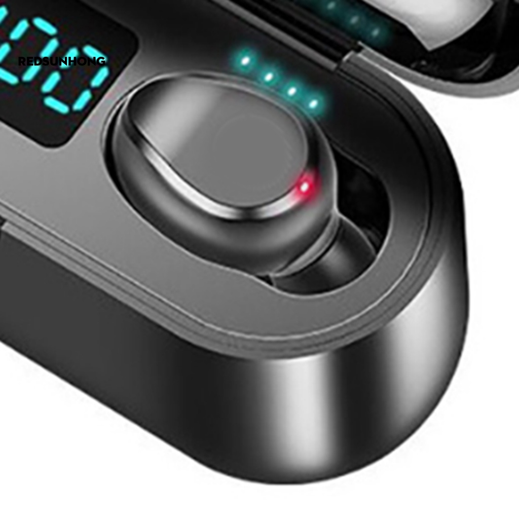 Tai Nghe Nhét Tai Không Dây Bluetooth 5.0 Mini Màn Hình LED Kỹ Thuật Số Phong Cách Thể Thao Giảm Cân