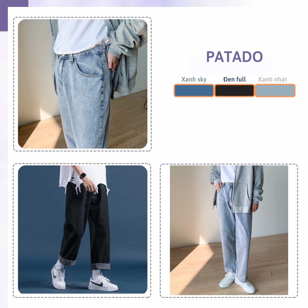 Quần jean nam ống rộng dáng baggy suông đứng nam nữ phong cách Hàn Quốc SR01 cam kết không phai màu | BigBuy360 - bigbuy360.vn