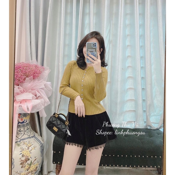 Áo len khuy dài tay chất siêu đẹp - Áo len Bassic hàng Loại 1 QC - Ảnh thật tự chụp | BigBuy360 - bigbuy360.vn