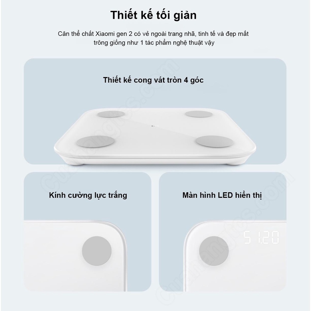 Cân điện tử thông minh Xiaomi Body Fat Scale 2 Universal cân thể chất xiaomi