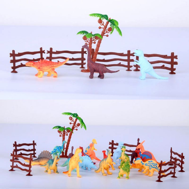 Túi khủng long hoạ tiết 20con+cây +hàng rào