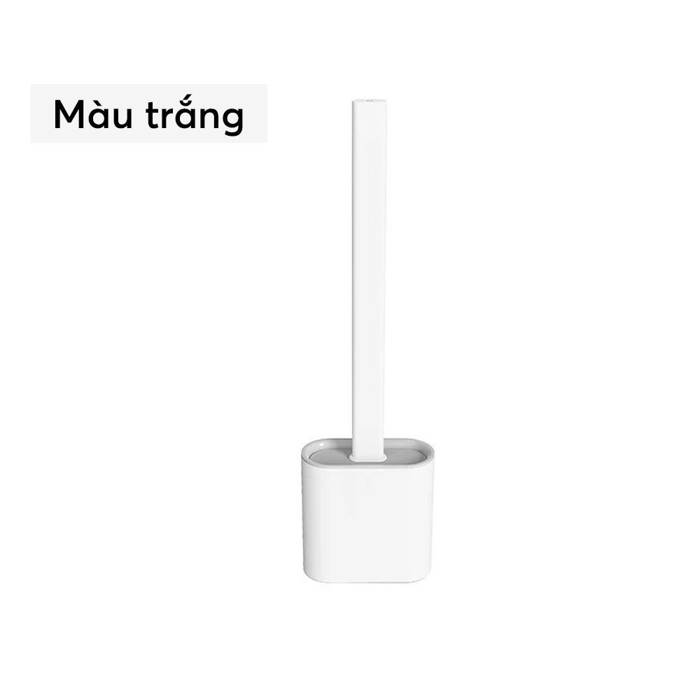 Chổi chà bồn cầu silicon uốn cong dể dàng kèm hộp đựng thông minh G01